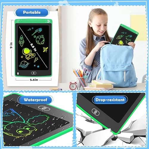 4 Pack LCD Writing Tablet for Kids, 8.5 Inch Colorful Doodle Board Drawing Tablet, Educational Learning Toys Birthday Gifts for Boys Girls Age 3 4 5 6 7 8 thumbnail 6