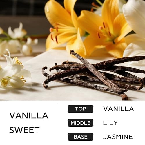 CHILLFLAME Vanilla Candle, 14.1 oz Scented Candles for Home, 2 Wicks Blended Scents Candles for Women and Men, Birthday Gifts for Women (Vanilla+Lily+Jasmine) thumbnail 2