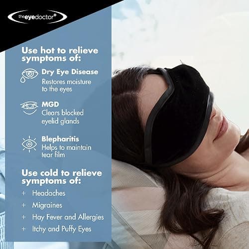 The Eye Doctor Hot Compress for Eye - Helps Dry Eye & Blepharitis - Reusable Eye Mask - Heated Eye Mask for Dry Eyes - Warm Compress for Dry Eyes - Heated Eye Mask for Stye thumbnail 2