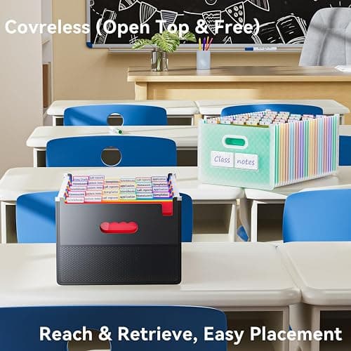 ThinkTex 26 Pockets Accordion File Organizer, Upright & Open Top, A-Z Colorful Tabs, Larger Capacity Expanding File Folder, Letter/A4 Size for School, Home and Office - Green thumbnail 4
