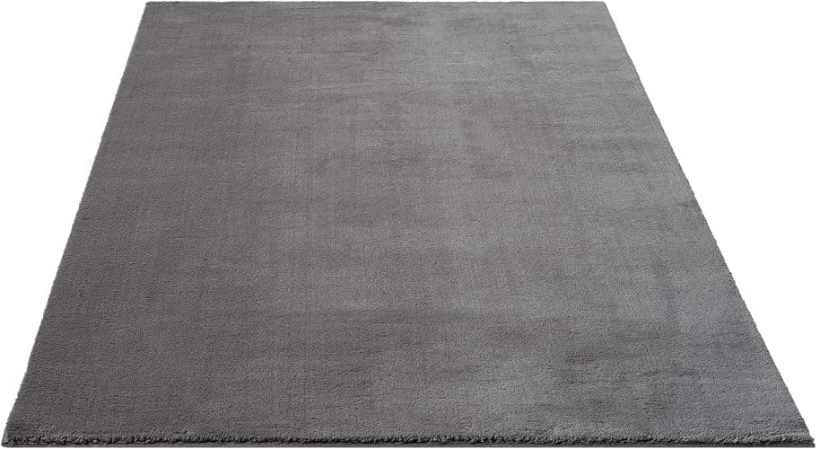 the carpet Relax kuscheliger Kurzflor Teppich, Anti-Rutsch Unterseite, Waschbar bis 30 Grad, Super Soft, Felloptik, Anthrazit, 120 x 160 cm thumbnail 4
