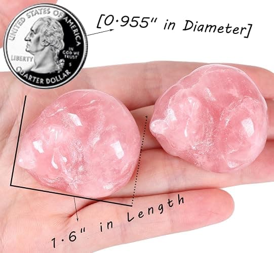 QINJIEJIE Rose Quartz Cat Decor Pink Gift Crystals Sleeping Cat Statue Stone Figurine Polished Gemstones Decors Office Room Home Desk Healing Valentines Decors for Women Cats Decor Stocking Stuffers thumbnail 3