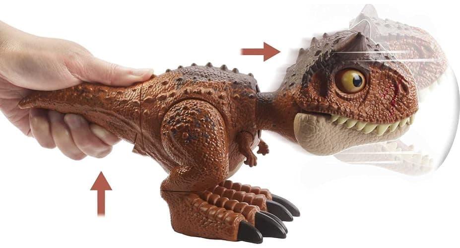 ​Jurassic World Chompin’ Carnotaurus Toro Dinosaur Action Figure Camp Cretaceous with Button-Activated Chomping & Other Motions, Realistic Sculpting, Kid Gift Age 4 Years & Up thumbnail 3