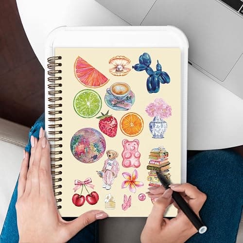TFKFJLF Cute Preppy Y2K Grapefruit College Notebook for Teen Girls, Cute Book Composition Notebook, Cute Disco Ball Stuff Notebooks Spiral Journal for Girl Women, Preppy School Supplies College Notebook 5.5x8.3 thumbnail 4