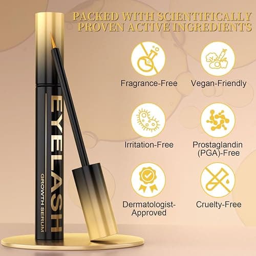 Lash Serum for Eyelash Growth, Premium Lash Enhancing Serum with Advanced Formula Volumizing Longer Fuller and Thicker Looking Lashes, Eyelash Growth for Sensitive Eyes (5 mL) thumbnail 5