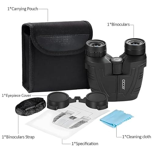 Occer 12x25 Compact Binoculars for Adults and Kids, Large Eyepiece Waterproof Binocular with Low Light Vision,High Powered Easy Focus Binoculars for Bird Watching,Outdoor Hunting,Travel,Sightseeing thumbnail 7