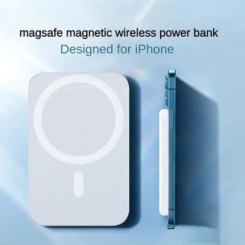 Magnetic Wireless Power Bank 10000mAh 15W for MagSafe Portable Charger for iPhone 15/14/13/12 Series | Fast Charging | Slim Pocket Power Bank thumbnail 2