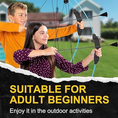 Uqtyb Youth Compound Bow and Arrow Set for Kids Ages 8-12 Beginner Archery Set for Boys Girls Backyard Archery Game Toy Gift for Outdoor Play & Target thumbnail 5