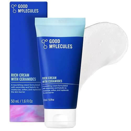 Good Molecules Rich Cream with Ceramides 50 ml / 1.6 oz – Daily Facial Moisturizer for Dry Skin, Redness – Face Lotion with Betulin Soothe, Plump, Hydrate, Moisturize – Anti-aging Skin Care - Image 1