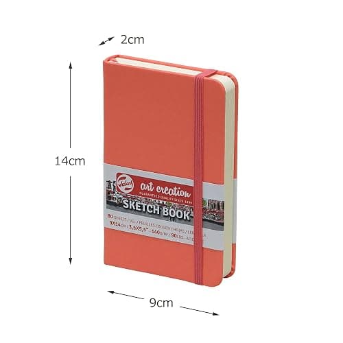 Royal Talens T9314-311M 441840 Talens Art Creation Sketchbook, Drawing Notebook, 3.5 x 5.5 inches (9 x 14 cm), Coral Red thumbnail 3