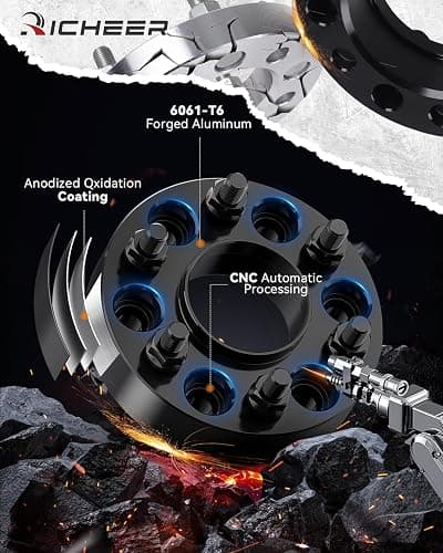 Richeer 4 PCS 1.5 inch HubCentric Wheel Spacers 6x120 with 14x1.5 Studs & 66.9mm Bore fit for 2015-2023 Colorado Canyon thumbnail 4