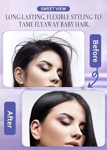 SWEET VIEW Hair Wax Stick, Flexible Hold Fly Away Hair Tamer, Slick Back Hair Cream/Gel for Sleek Ponytail, Smooth Flyaways & Frizz, Non-Greasy Hair Styling Accessory Pomade/Balm for Toddler, Kid thumbnail 3