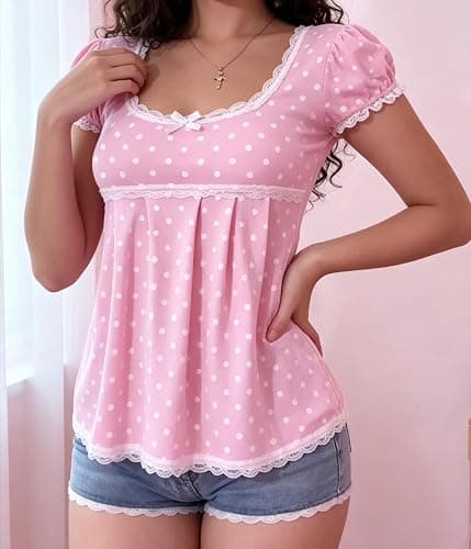 Kawaii Cutecore Harajuku Graphic Tee Teen Girls Whimsy Twee Cute 2000s Fairy Grunge Preppy Tops Y2k Clothes thumbnail 4