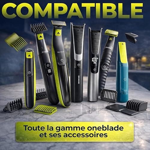 Lot 2 Lames de Rechange RazorBlade pour Rasoir Électrique comptatible OBlade QP220 QP2824 QP2724 QP2520 QP2630 QP65XX One Blade Lame en Acier Inoxydable remplacement pour Rasoirs Tondeuse Rasage lama thumbnail 6