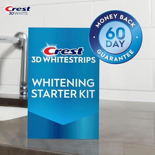 Crest 3D Whitestrips Whitening Starter Kit – Teeth Whitening Kit, 10 Treatments, Each with 1 Upper/1Lower, 20 Strips – Crest 3DWhite Teeth Whitening Strips thumbnail 2
