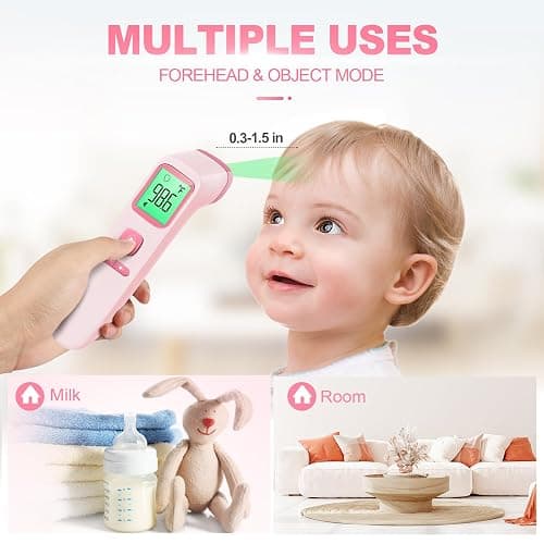 No-Touch Thermometer for Adults and Kids, Digital Accurate Baby Thermometer with Fever Alarm, 1 Second Fast Result, Easy to use, 2 in 1 Mode thumbnail 5
