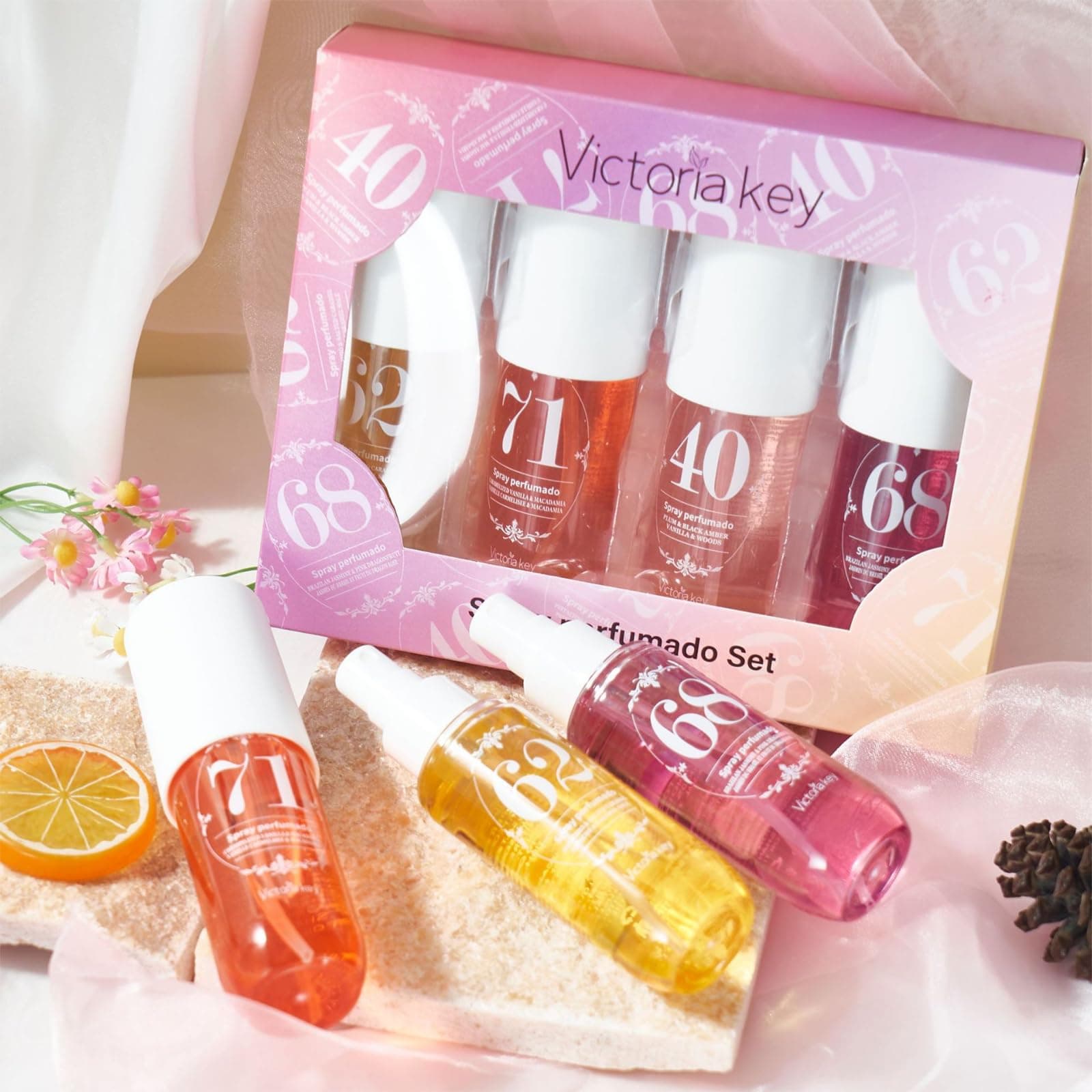 Homiliky 4pcs Hair & Body Fragrance Mist Set | Long-lasting Fruity Perfume for Women | Eau De Parfum Gift Bundle (Ocean Air, Vanillawoods & More) 90mL/3.0 fl oz. thumbnail 4