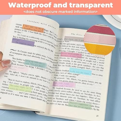 2800 Pezzi Segnapagina Adesivi,14 Stili Note Adesive Morandi con Pagina Trasparente,Colorati Segnapagina,Adesivi Colorati Indice,Segnalibri Adesivi Sticky Notes Trasparenti,per Indice,Classificazione thumbnail 4