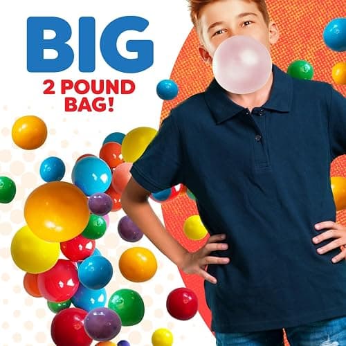 American Gumball Company Refill Gumballs 2 Pound Bag - .59 inch Small Gumballs for 1/2" Gumball Machine, Assorted Flavors thumbnail 3
