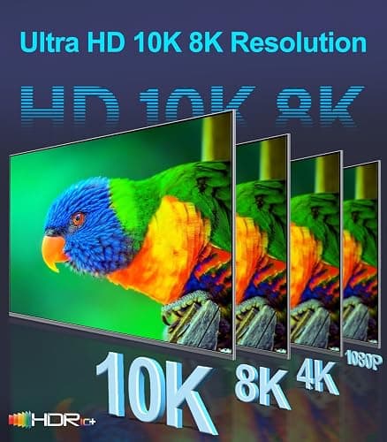 Sniokco 10K 8K 4K HDMI 2.1 Cable 2M, Certified 48Gbps Ultra High Speed HDMI® Cable 0.01ms 4K 240Hz 165Hz 120Hz 8K 60Hz eARC Netflix HDCP 2.3 2.2 DTS:X HDR10+ TV Monitor Projector Roku Sky-Q thumbnail 6