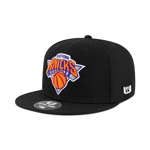 Ultra Game Men NBA Official Twill Snap Back Ultimate Black Baseball Cap Hat - Image 1
