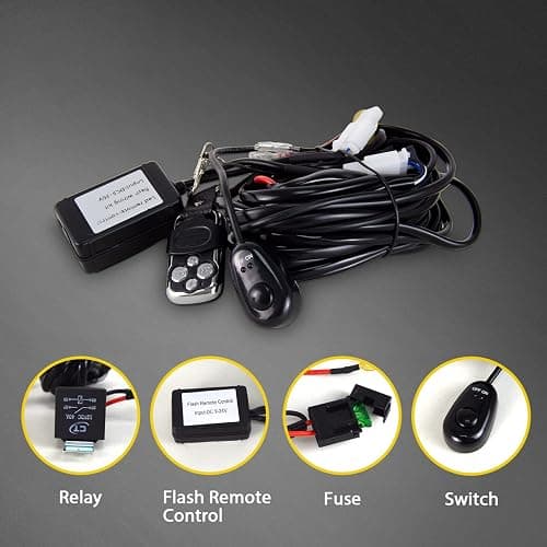 RIGIDON Barra Led Fuoristrada, 52" 130 cm 675W Tripla Fila Barra Luce Led Con Strobo Cablaggio Kit, Per Auto Camion SUV ATV Barca 4x4 Veicoli Offroad, Impermeabile Faretti Fendinebbia, 6000K Bianco - 52 pollici 675W + strobo + cablaggio thumbnail 7