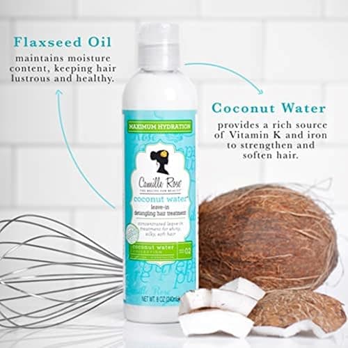 Camille Rose Leave-In Conditioner, Coconut Water – Lightweight Deep Conditioning Hair Treatment, Detangler & Frizz Control, 8 Fl Oz thumbnail 3