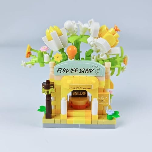 Jollcnoia Orchids Mini Flower Shop Building Toy Street City Store View Micro House Toys Festival Blocks Set for Home Decor Gifts thumbnail 5
