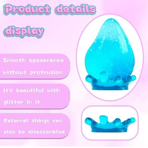 2 Packs Squishy Drop Stress Balls for Adults Fidget Toys Adults, Fidgets Silicone Sensory Toys for Kids Autism, ADHD, Sensory Stress Relief Toys Birthday Day Gifts (Blue Pink) thumbnail 4