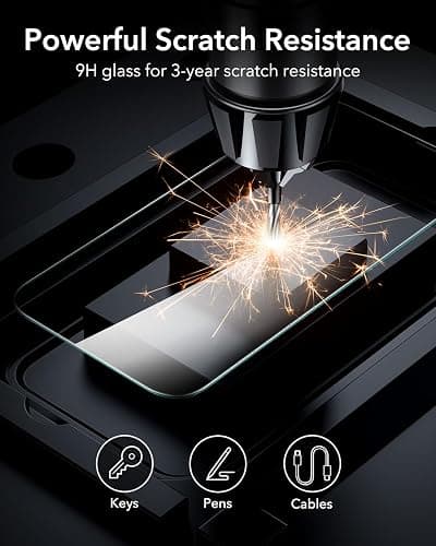 ESR 3 Pack for iPhone 16 Pro Max Screen Protector, [9H Hardness] [Military Grade Shatterproof] Tempered Glass Film with Flawless Fit Tray, HD Clear, Scratch Resistant thumbnail 8