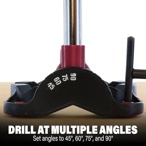 Milescraft 1318 DrillMate Portable Drillling Guide – Precision Drilling Jig Attachment for Drilling Angled or Straight Holes, Adjustable Drill Guide Attachment, Portable Drill Press with 3/8” Chuck thumbnail 4
