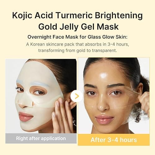 medicube Jelly Gel Mask with Brightening Kojic Acid Turmeric | Overnight Face Mask for Glass Glow Skin | Elasticity, Hydrating, Firming and Radiance Boosting | Korean Skincare, 28g x 4ea thumbnail 2