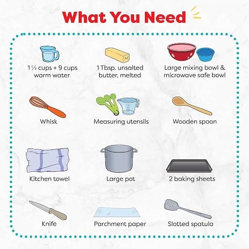 Pretzel Making Kit - Real Cooking Set for Kids Ages 5-12+ with Recipe and Ingredients - Kids Baking Set for Girls & Boys - Great Gift for Family Bonding thumbnail 4