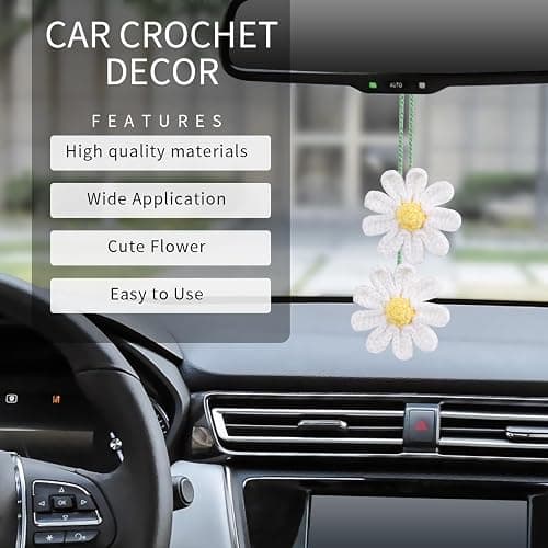 crochet flower for car thumbnail 2