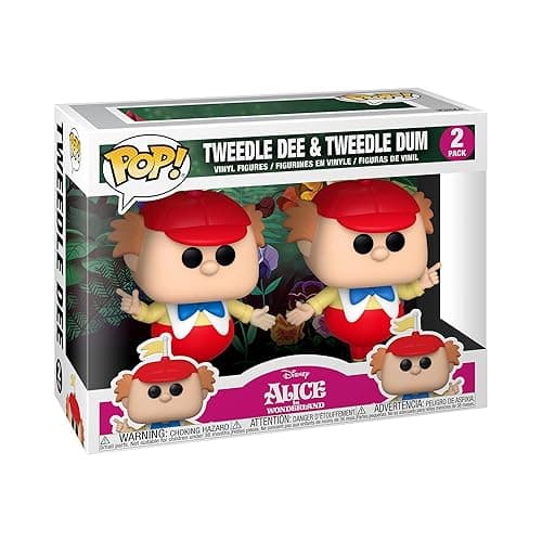 Funko POP Disney: Alice in Wonderland 70th - 2PK Tweedle Dee & Dum,Multicolor - POP 2PK Tweedle Dee & Dum