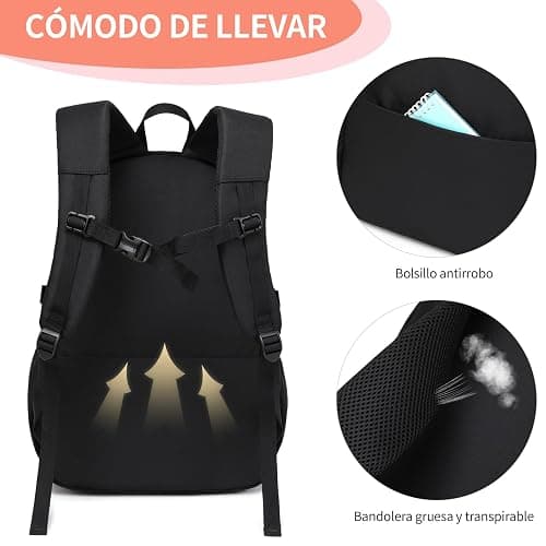 Aamytike Schulrucksack Mädchen Teenager Schule Rucksack Damen Schulranzen Maedchen Wasserdicht Kinder Schultasche Casual Daypacks School Bag for Girls Backpack mit Lunchpaket Set thumbnail 5