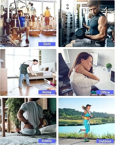 AERLANG Massage Gun,Fathers day gift ideas Percussion Massage Gun, Muscle Handheld Deep Tissue Massager (Black)-– Six Different Adjustable Heads for Different Muscle Groups - 20 Speed Option thumbnail 4