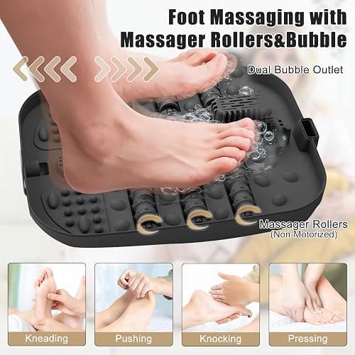 FOFOJÔY Foot Spa Bath Massager with Heat, Bubble, Temperature Control, Remote Control, Touchscreen, Pumice Stone, Pedicure Foot Spa Gift for Man Women Mother Father (Plus Size) thumbnail 4