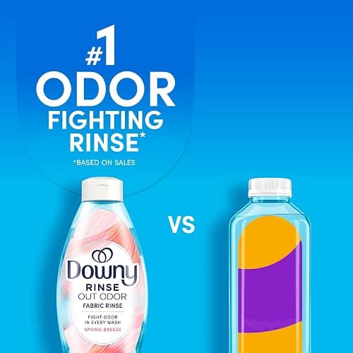 Downy Rinse Laundry Odor Remover, Spring Breeze Scent, 48 FL OZ, Fabric Softener and Laundry Odor Removal Rinse thumbnail 8