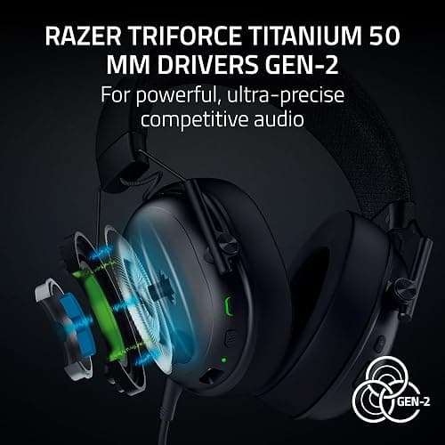 Razer BlackShark V3 Wireless Gaming Headset for PC: 50mm Drivers - Super Wideband Mic - 2.4 GHz, Bluetooth, USB - Works with Mac, PS5, Nintendo Switch, Smartphone - 70 Hr Battery - Black thumbnail 3