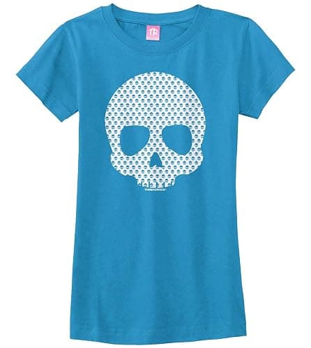 Threadrock Big Girls' Skull Made of Skulls Fitted T-Shirt - Image 1