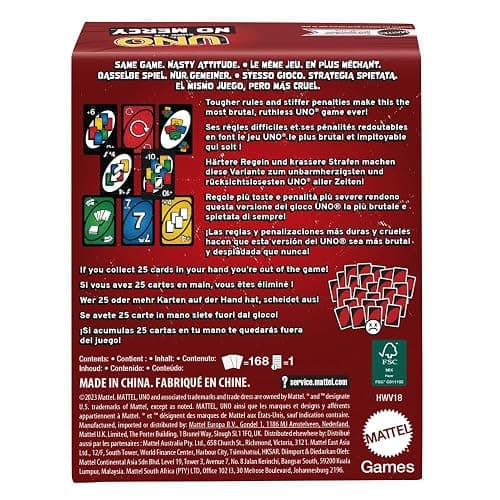 Mattel Games UNO Show ‘em No Mercy Card Game for Kids, Adults & Family Parties & Travel with Extra Cards, Special Rules & Tougher Penalties thumbnail 5