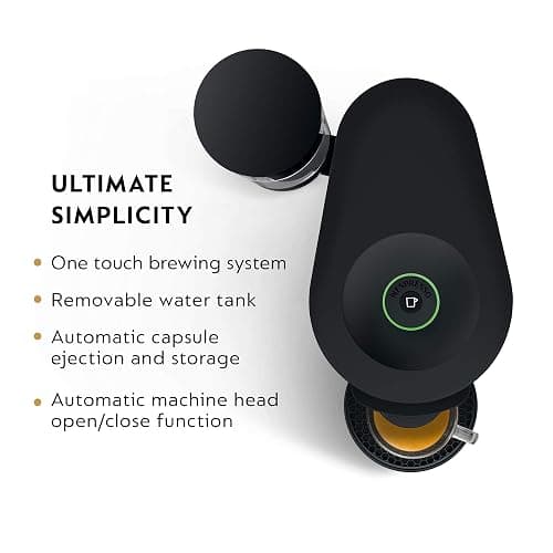 Nespresso Vertuo Plus Deluxe Coffee and Espresso Maker by De'Longhi, Matte Black with Aeroccino Milk Frother - Machine + Frother - Matte Black thumbnail 4