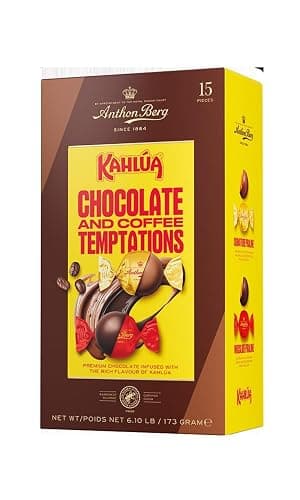 Anthon Berg Kahlua Gift Box, 15 Chocolate and Coffee Temptations Infused With the Rich Flavour of Kahlua, 173 g (Pack of 1) - Image 1