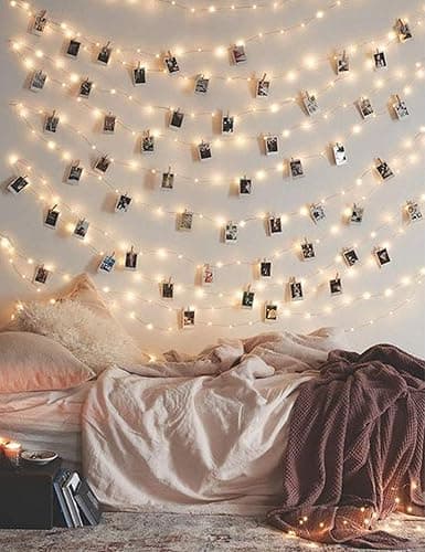 17Ft 50 LED Fairy String Lights with Clear Clips - Perfect for Dorm, Bedroom, Wedding Decor - Image 1