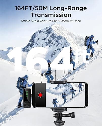 Bayanbulu 4 Packs Wireless Lavalier Microphone for iPhone Android Camera | Mini Clip-On Mic with Noise Reduction for 4-Person Video Recording, Interviews, Podcasts, YouTube, TikTok & Vlogging thumbnail 7