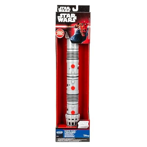 Star Wars Darth Maul Official Halloween Costume Accessory - Light-Up Retractable Plastic Double Saber thumbnail 3