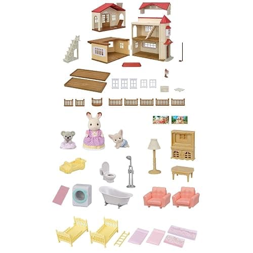 Calico Critters - Red Roof Home - Country Home - 2026 Gift Set Edition Dollhouse – Kids Pretend Play House, Miniature Home Playset with Furniture & Accessories, Ages 3+ thumbnail 8