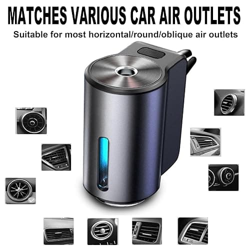 Smart Car Air Freshener, Car Air Freshener Diffuser, Rechargeable Cars Aroma Diffuser, 3 Levels of Adjustable Intelligent Cars Diffuser with 3 Bottles of Cologne thumbnail 6