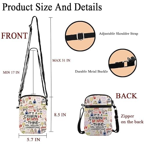 POFULL True Crime TV Show Merchandise Crime TV Show Inspired Crossbody Bag (IT'S A CRIMI) thumbnail 2